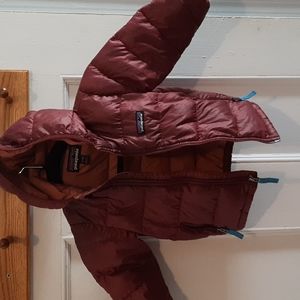 Patagonia red down puffer winter jacket 12 - 18 months